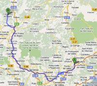 Mapa per arribar a Castellnou de Bages
